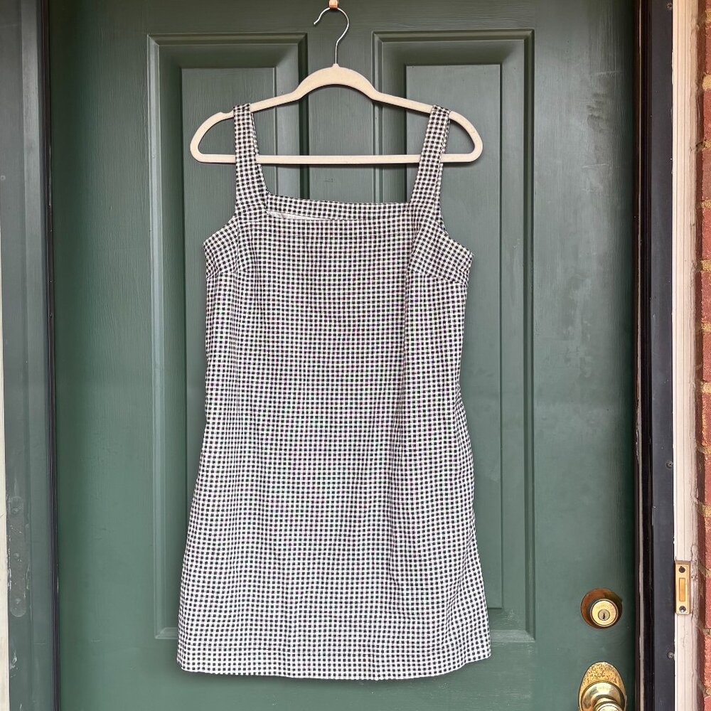 Women's Tank Mini Shift Dress Gingham - A New Day - Small